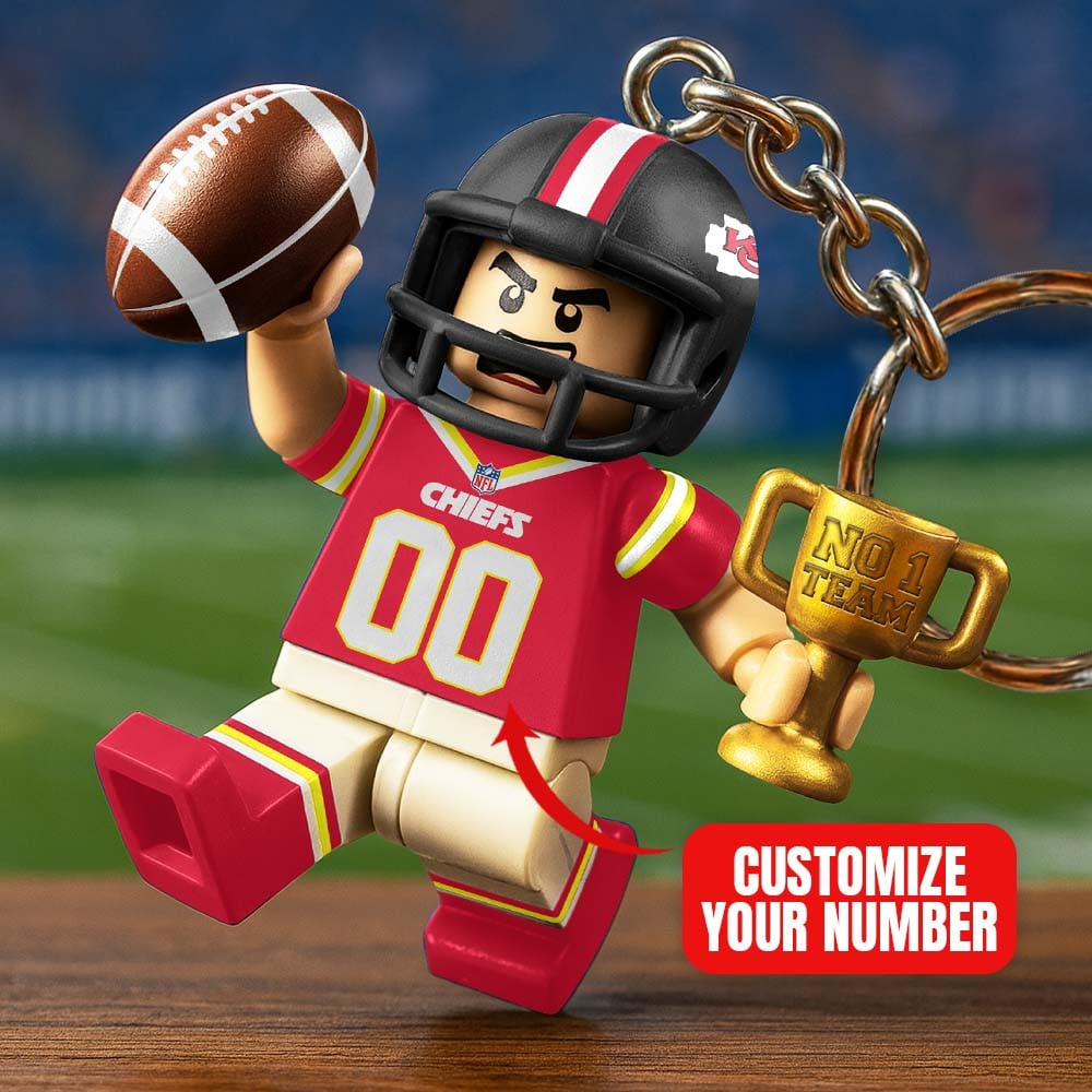 KCC Premium NFL Lego No. 1 Team Personalized Key Chain DDT NTL