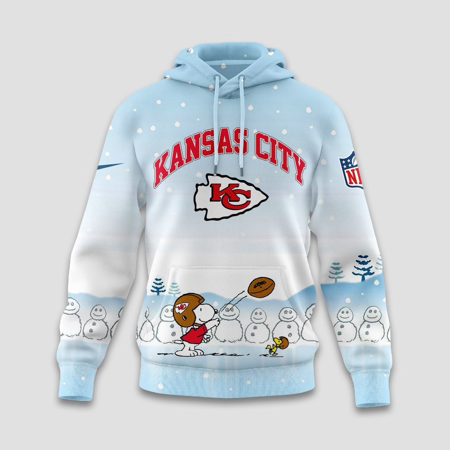 KCC Premium NFL Peanuts Snow Day Hoodie DDT CTND