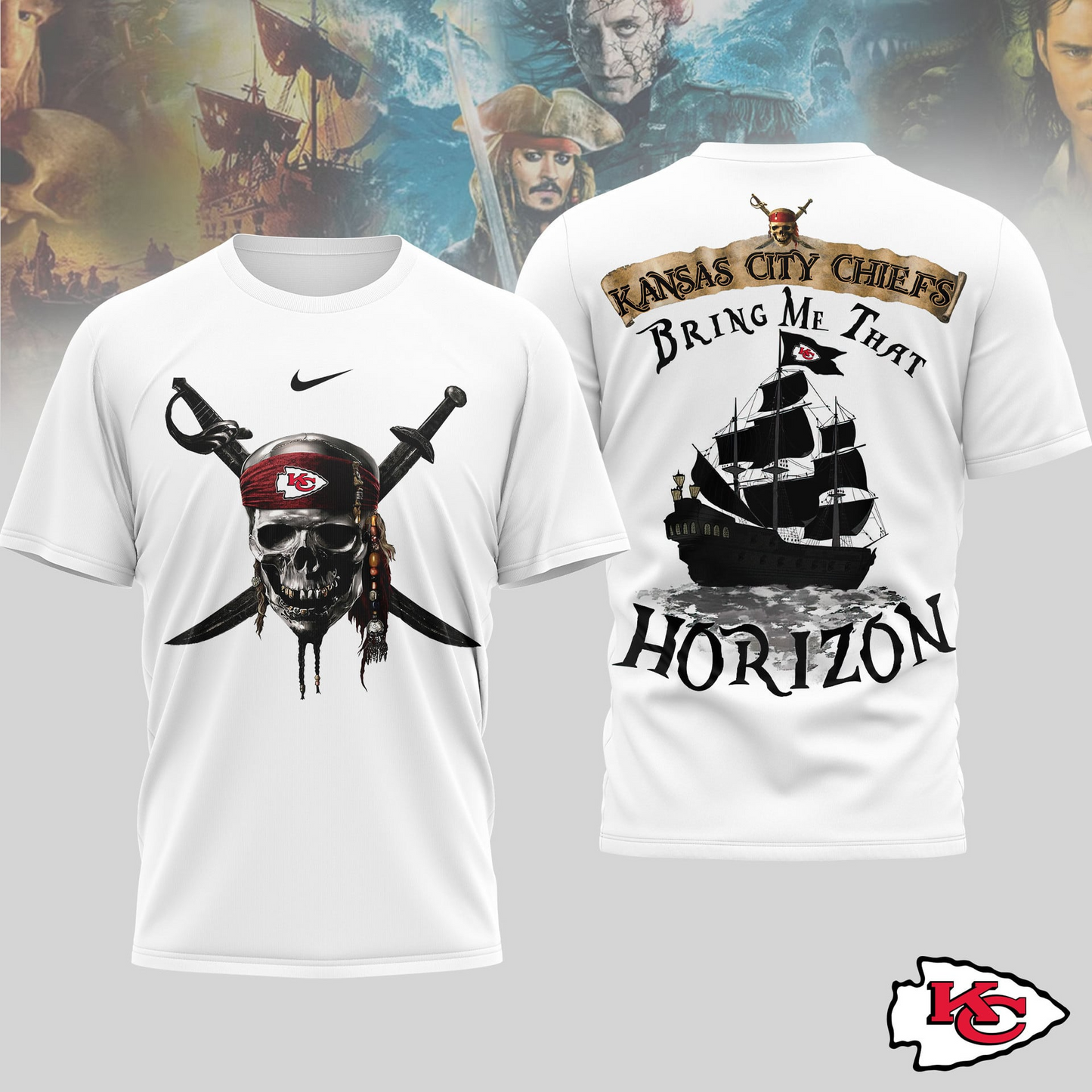 KCC Premium NFL Pirates Of The Caribbean 3D Shirt DDT NTL
