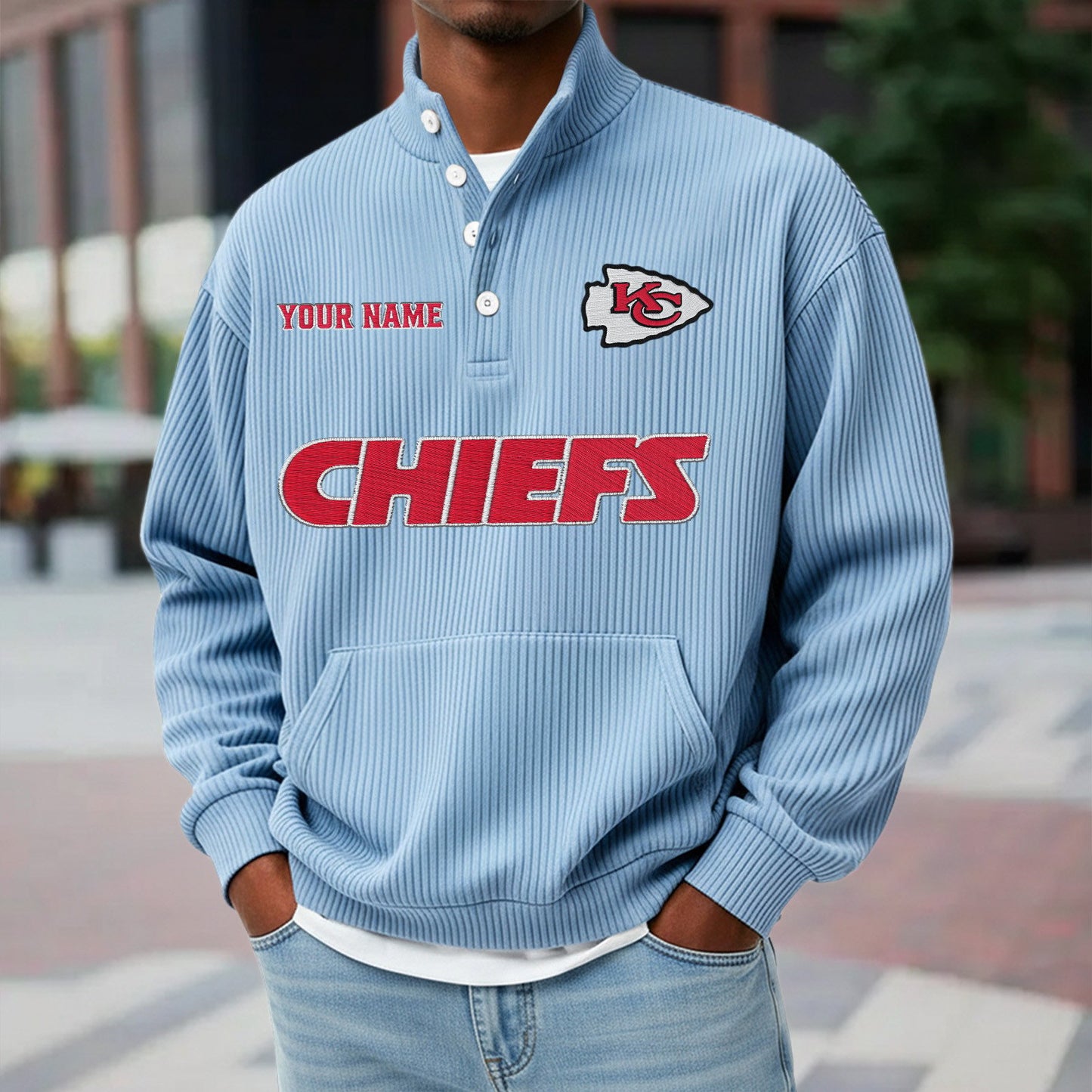 KCC x NFL Waffle High Neck Long Sleeved Sweatshirt DATND TANTD 221125