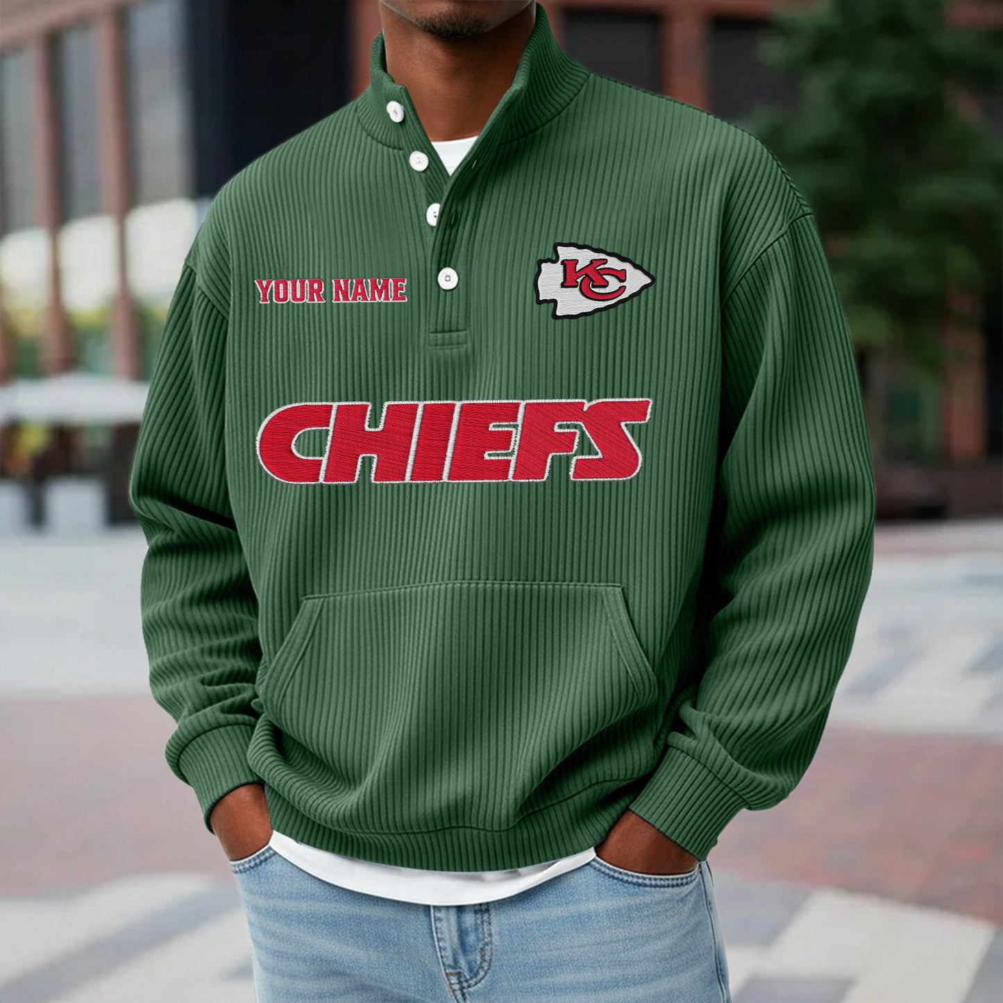 KCC x NFL Waffle High Neck Long Sleeved Sweatshirt DATND TANTD 221125