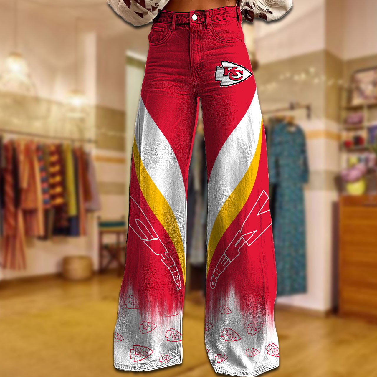 KCC x NFL Women's Casual Wide Leg Pants DATND TANTD 281025