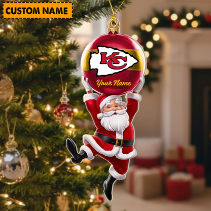 KCC x Personalized NFL Acrylic Ornament Christmas DATND TANTD