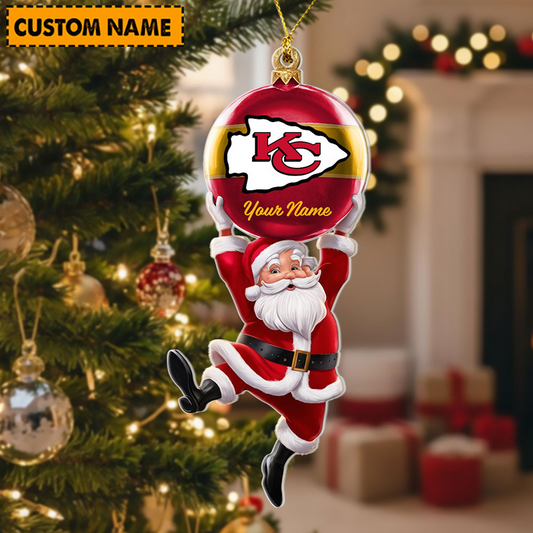 KCC x Personalized NFL Acrylic Ornament Christmas DATND TANTD