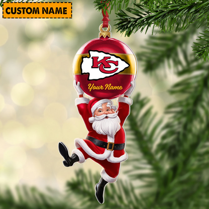 KCC x Personalized NFL Acrylic Ornament Christmas DATND TANTD