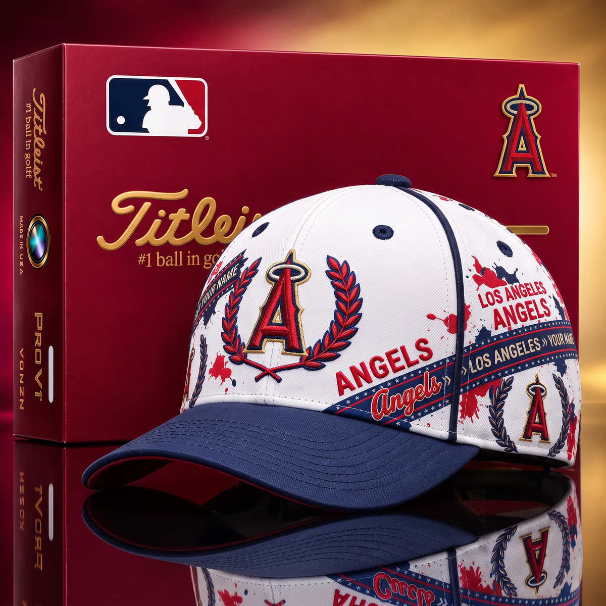 LAA X MLB Baseball Cap – Personalized Name Team Heritage Cap