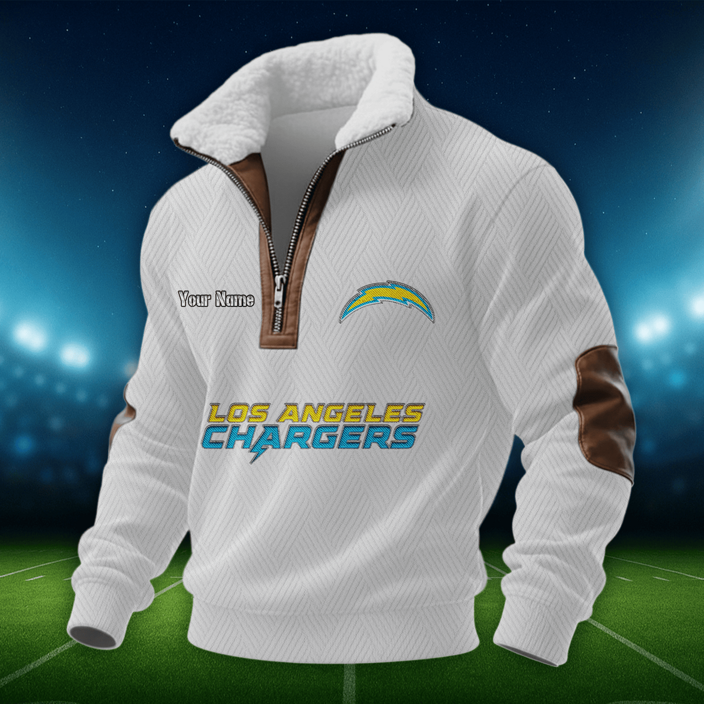 LAC NFL Men Fur Collar Sweatshirt DDT CTND