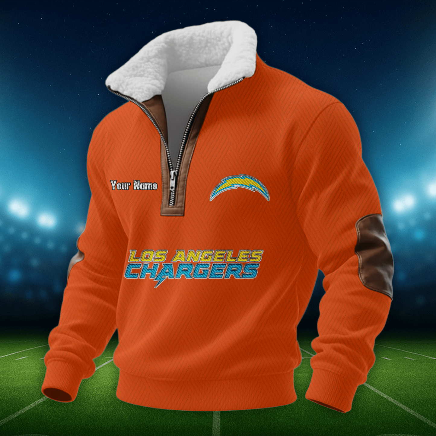 LAC NFL Men Fur Collar Sweatshirt DDT CTND