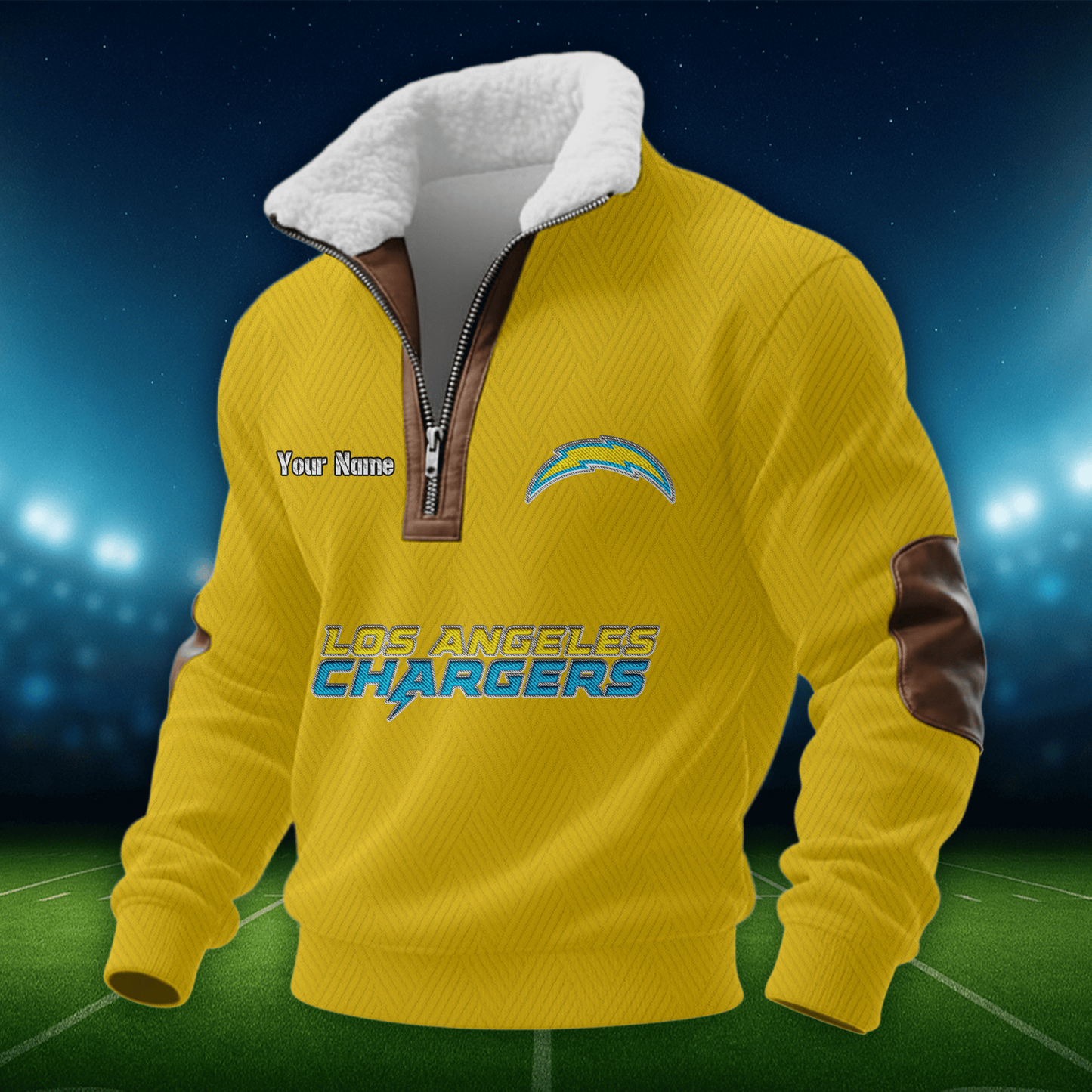 LAC NFL Men Fur Collar Sweatshirt DDT CTND