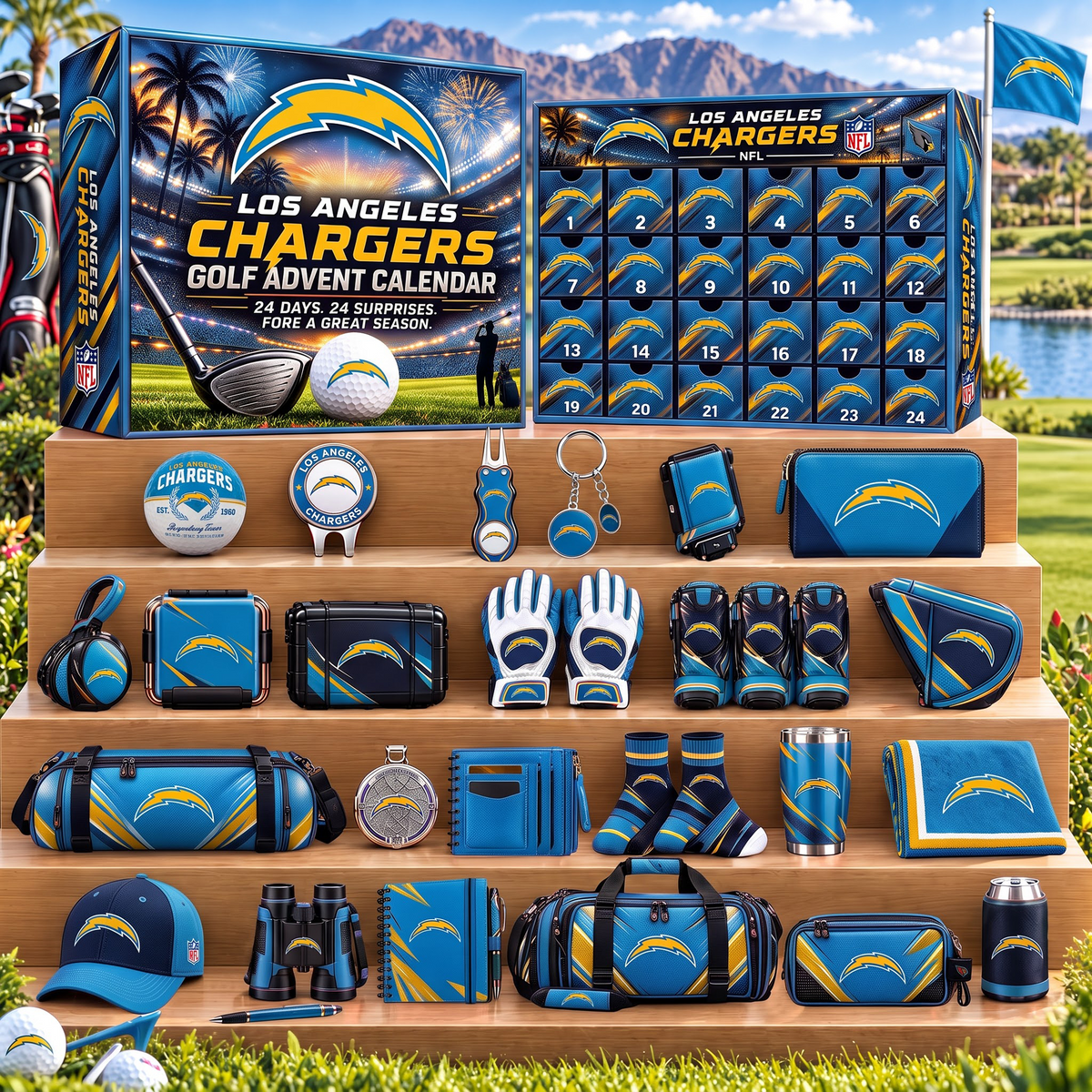 LAC X NFL Golf Advent Calendar Bling Box