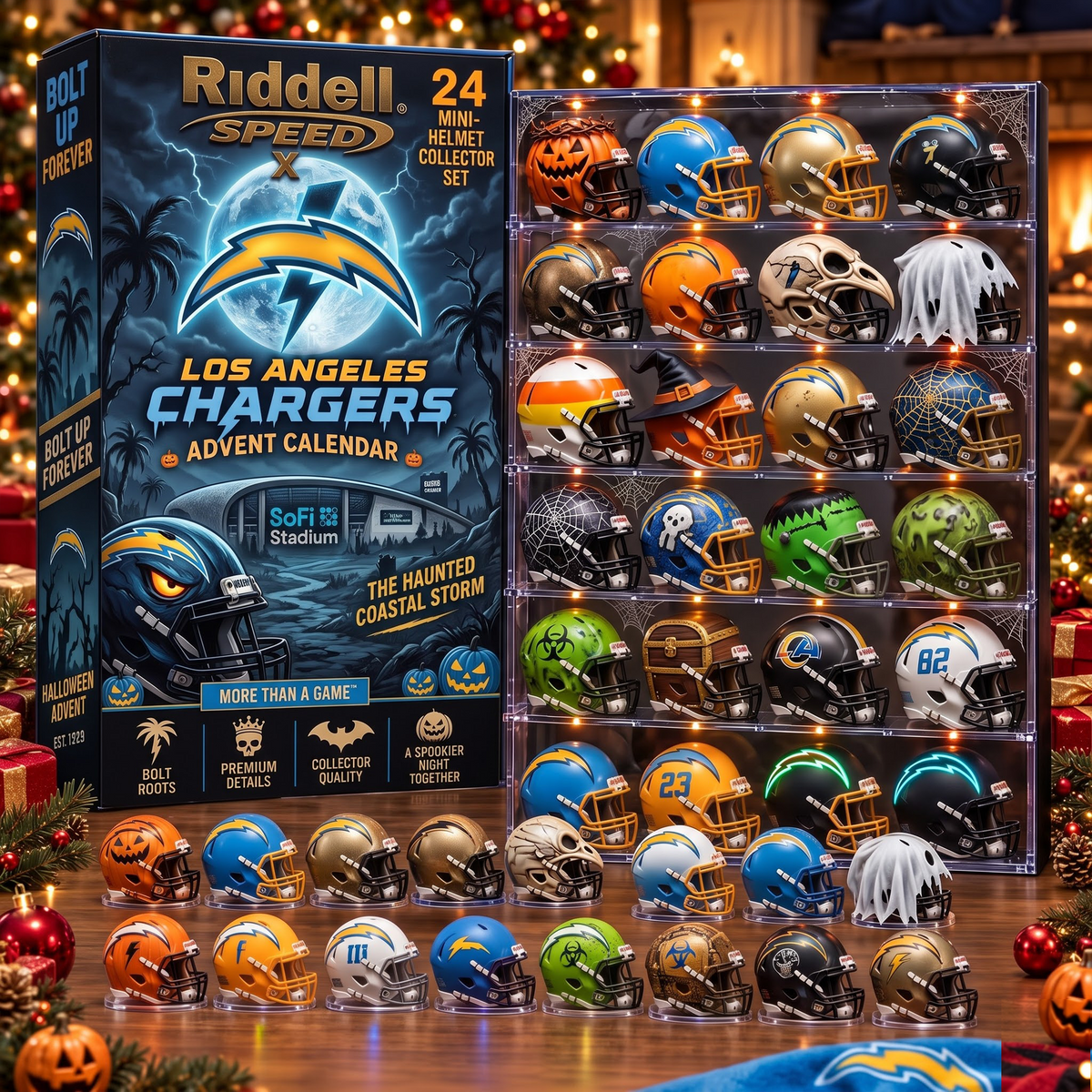 LAC X NFL Halloween Advent Calendar – 24 Mini Helmet Collector Set