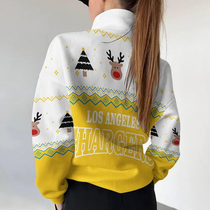 LAC X NFL Women's Outdoor Casual Stand Collar Long Sleeve Pullover DATND THUONGNH