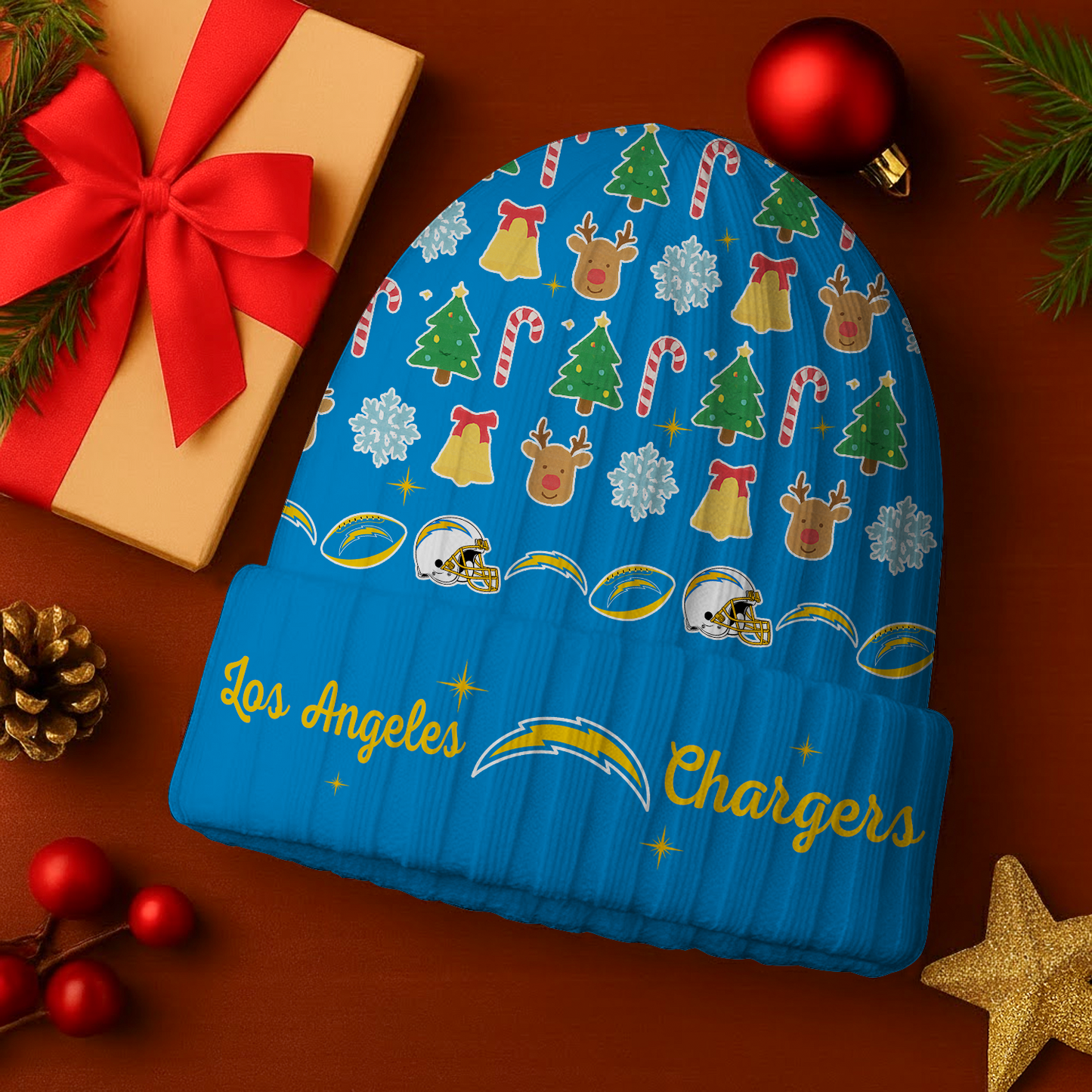 LAC x NFL Christmas Beanie DatND DVT