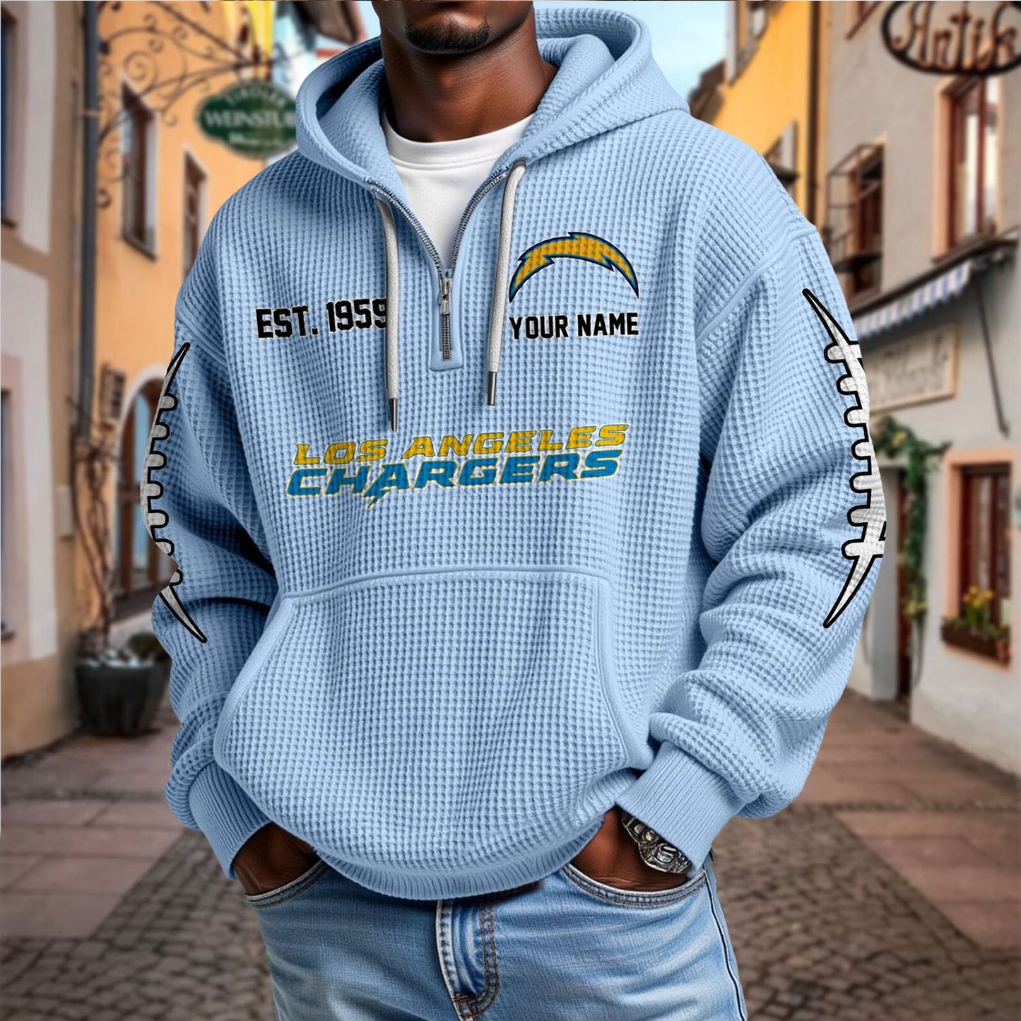 LAC x NFL Waffle Hoodie DatND DVT