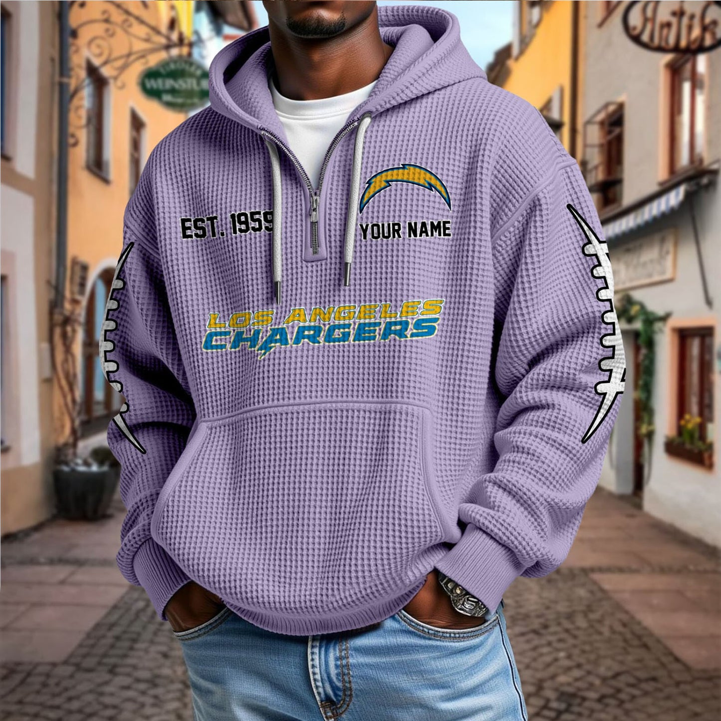 LAC x NFL Waffle Hoodie DatND DVT