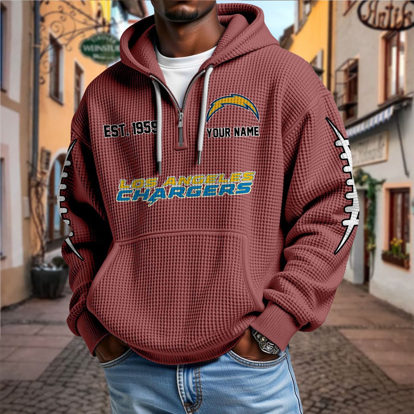 LAC x NFL Waffle Hoodie DatND DVT