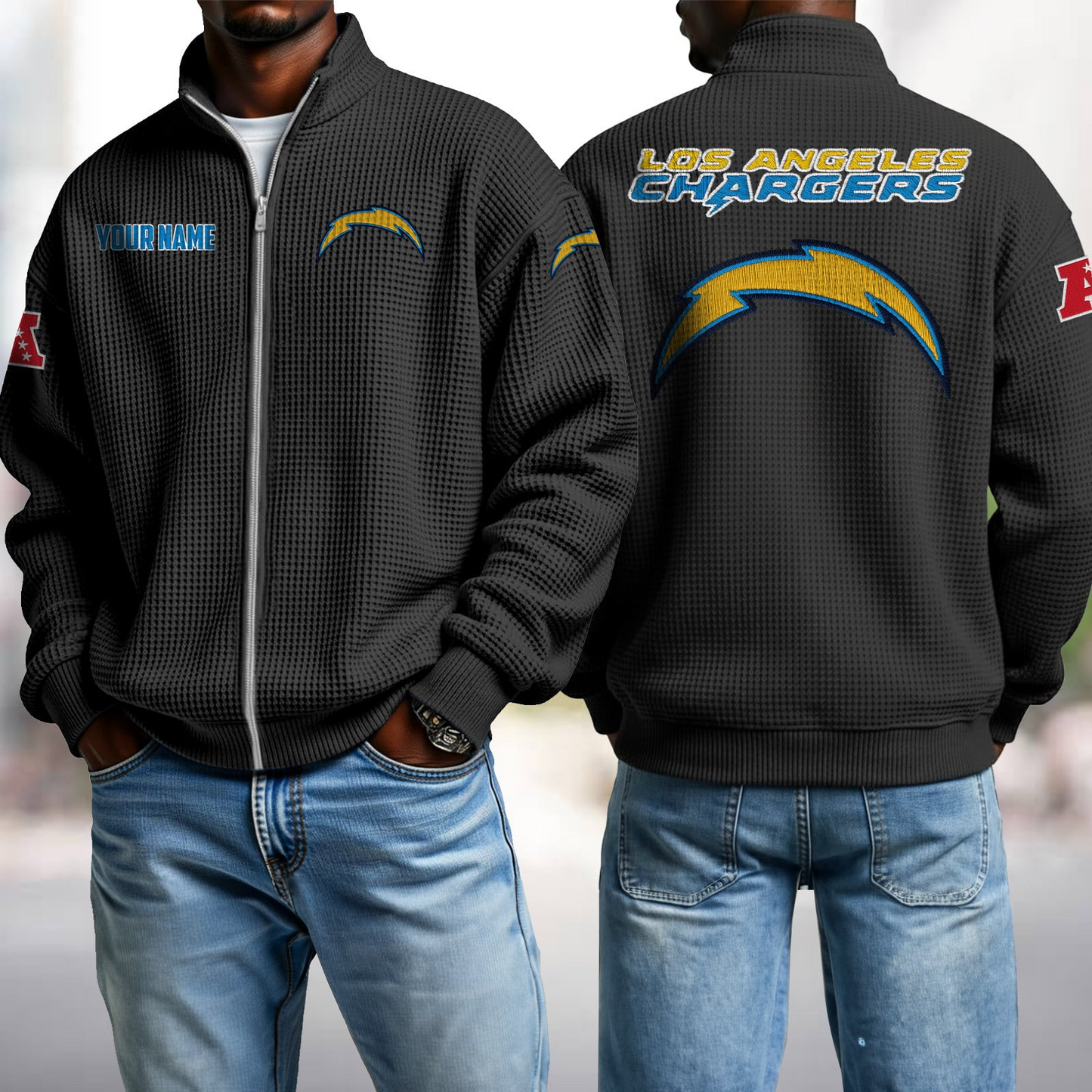 LAC x NFL Waffle Zip-Up Sweatshirt DatND DVT