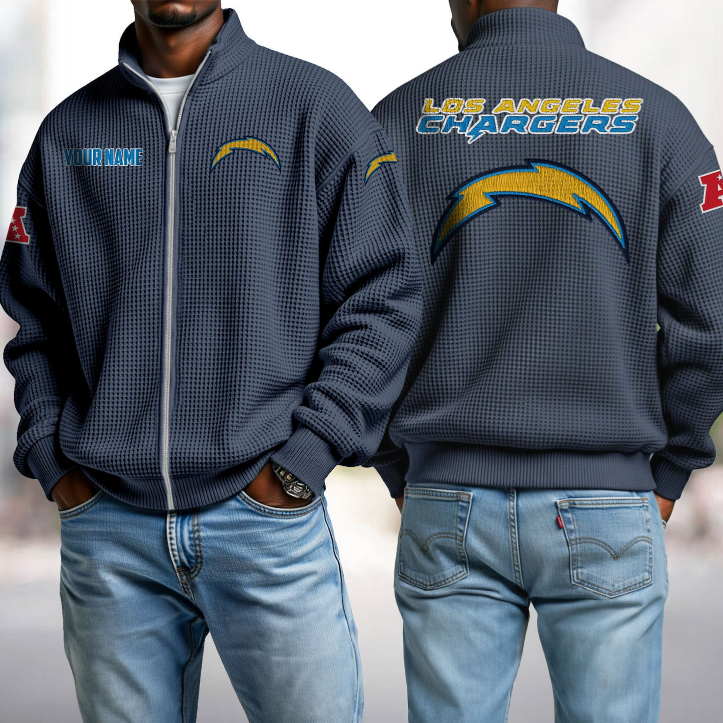 LAC x NFL Waffle Zip-Up Sweatshirt DatND DVT