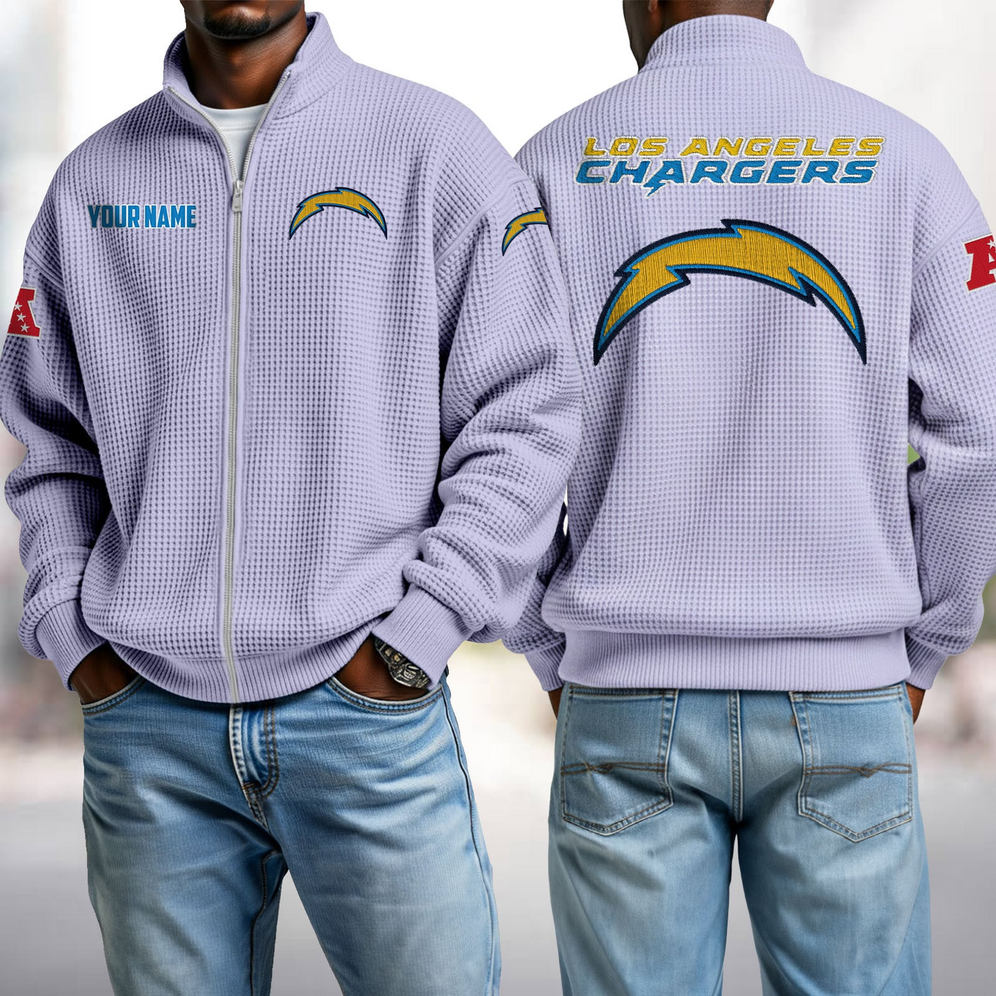 LAC x NFL Waffle Zip-Up Sweatshirt DatND DVT