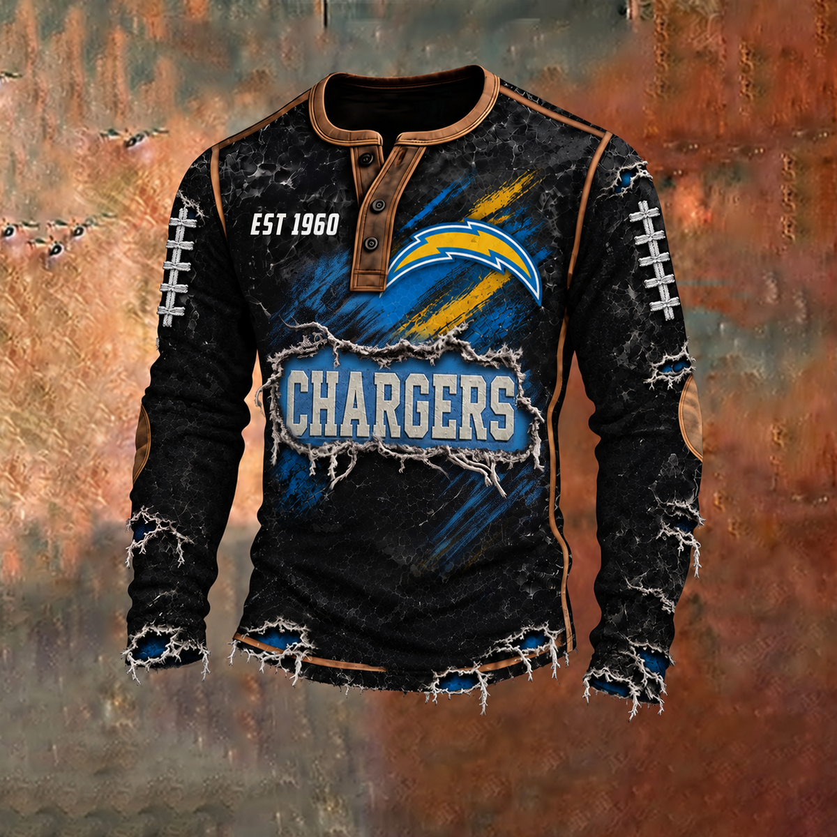 LAC x PREMIUM NFL Distressed Long Sleeve Jersey