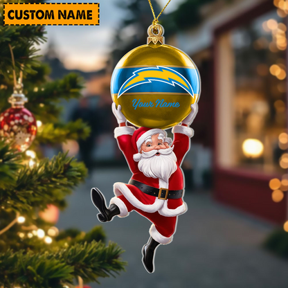 LAC x Personalized NFL Acrylic Ornament Christmas DATND TANTD