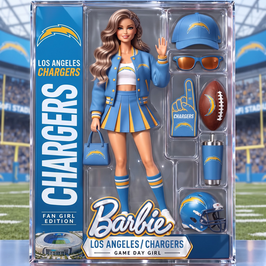 LAC x Personalized NFL Ken Acrylic Block Plaque Action Figure Box