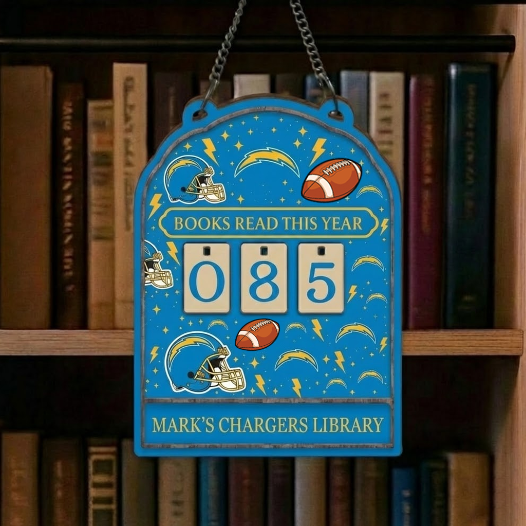 NFL x LAC Personalized Wooden Book Tracker HLP HLPHUONG