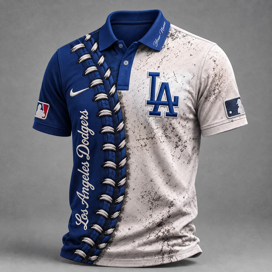 LAD X Premium MLB Baseball Stitch Polo Shirt