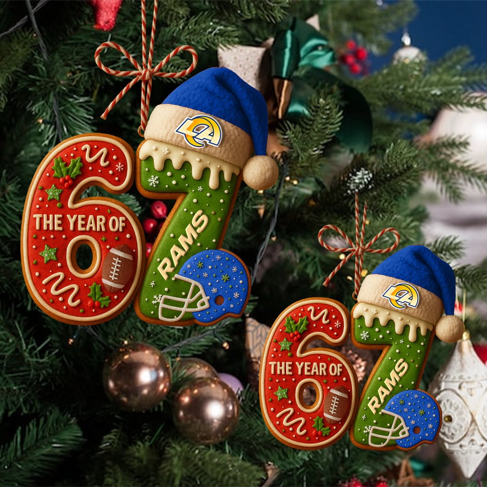 LAR Premium NFL 67 Hanging Ornament DDT NTL
