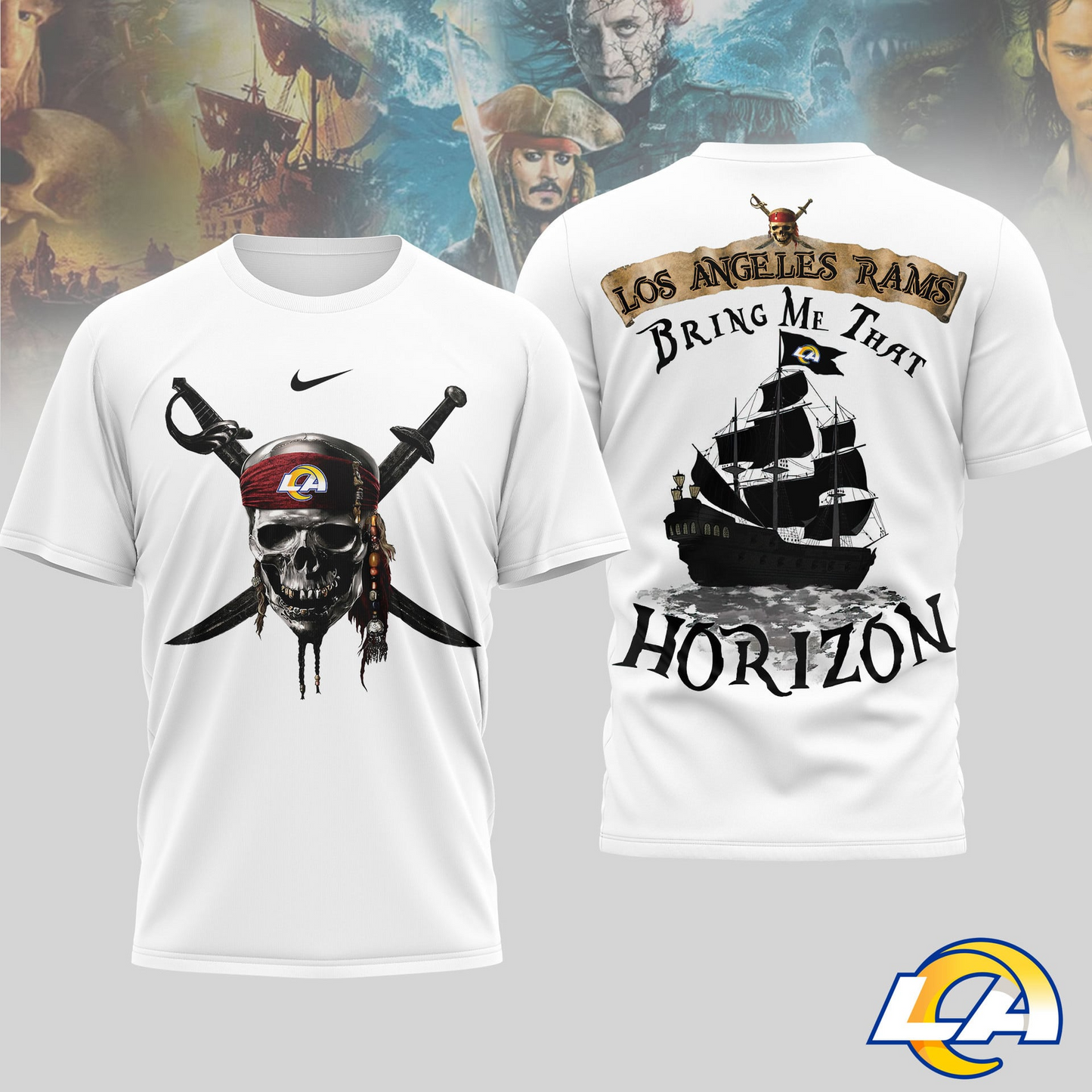LAR Premium NFL Pirates Of The Caribbean 3D Shirt DDT NTL