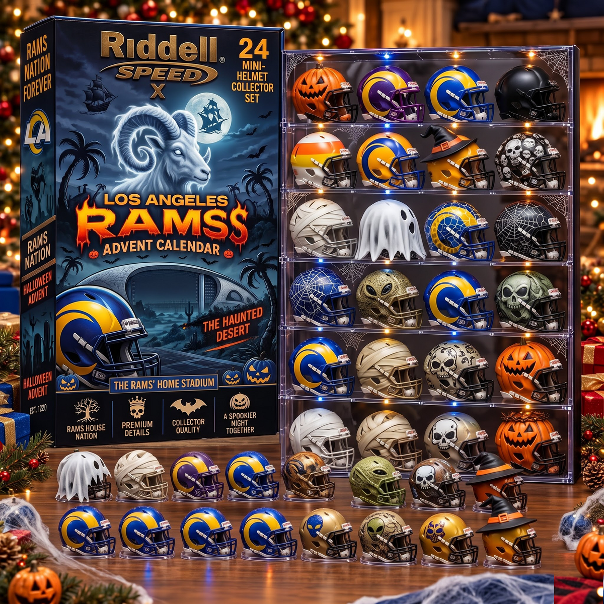 LAR X NFL Halloween Advent Calendar – 24 Mini Helmet Collector Set