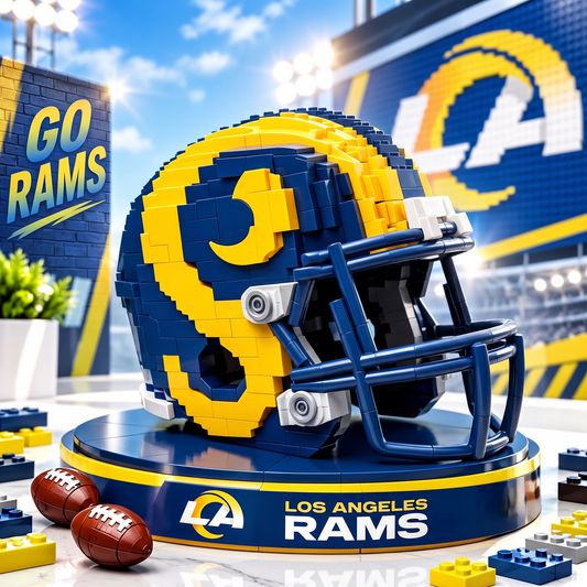 LAR X Premium NFL Football Helmet Building Block Set