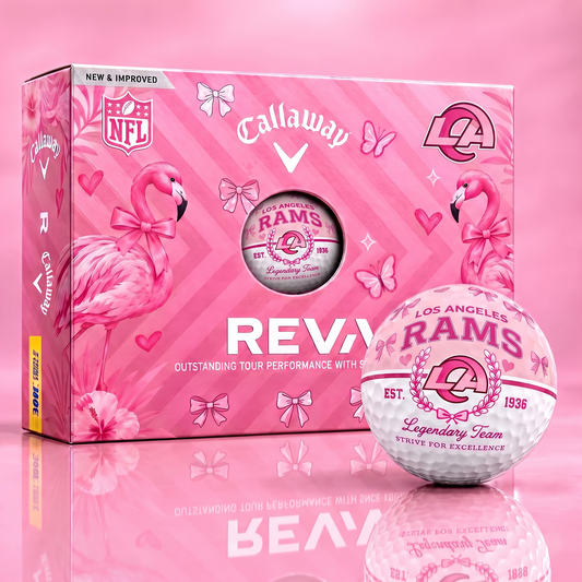 LAR x Custom NFL Pink Coquette Ladies Golf Balls