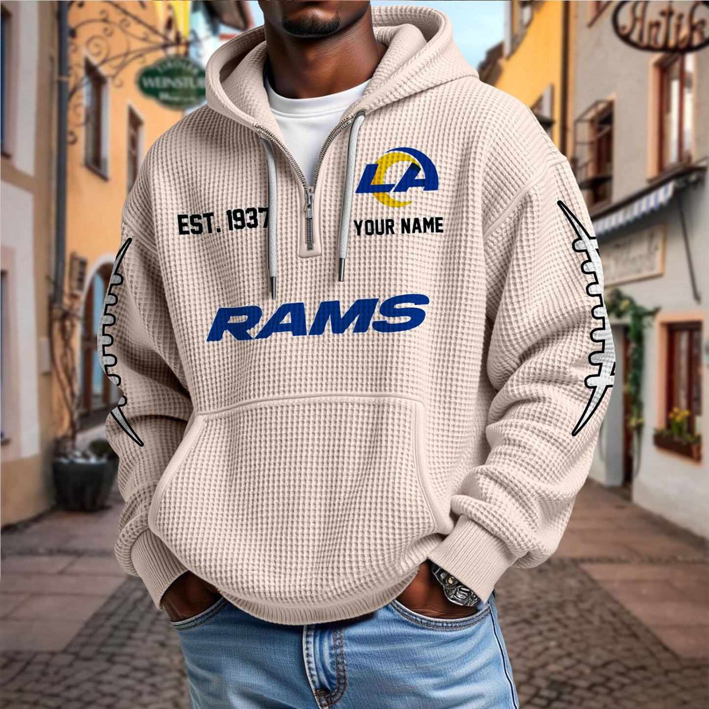 LAR x NFL Waffle Hoodie DatND DVT