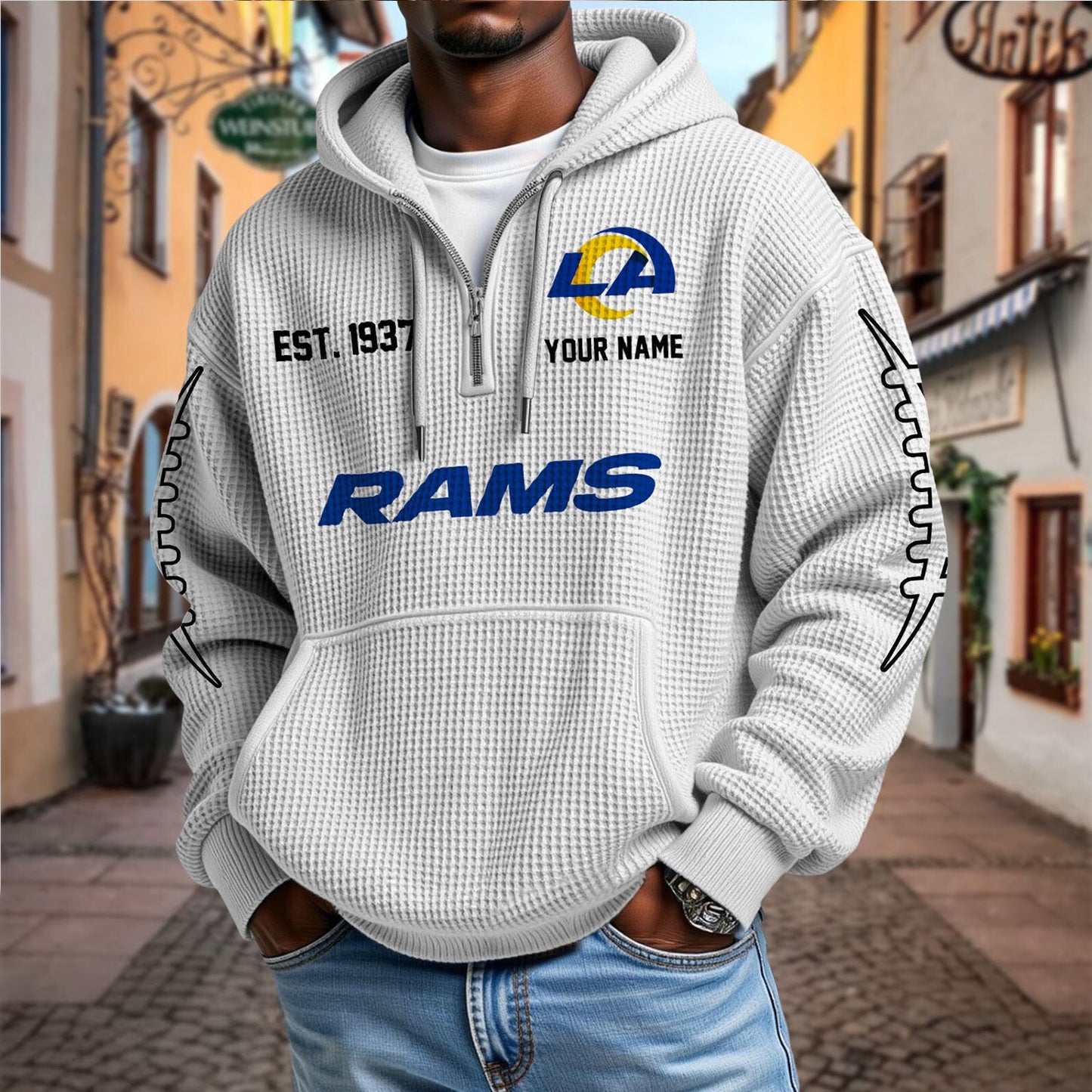 LAR x NFL Waffle Hoodie DatND DVT