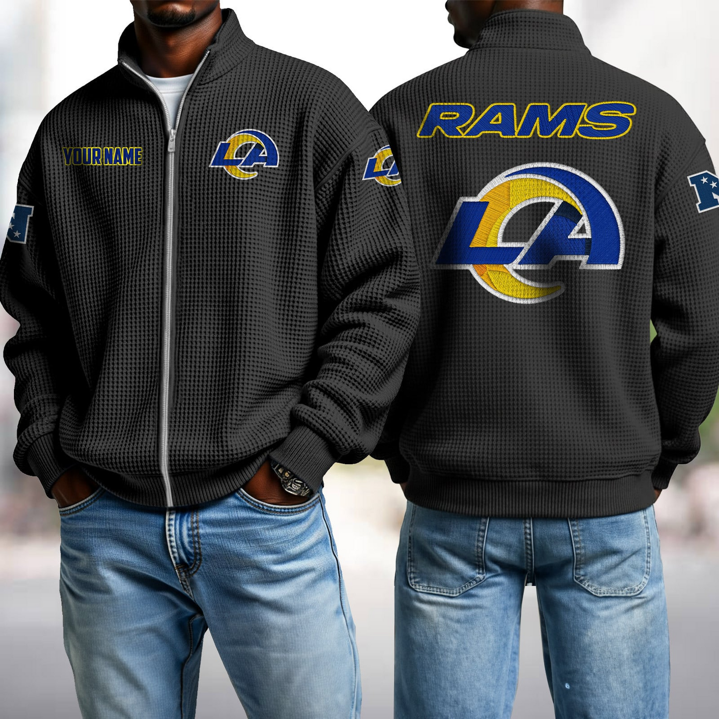 LAR x NFL Waffle Zip-Up Sweatshirt DatND DVT