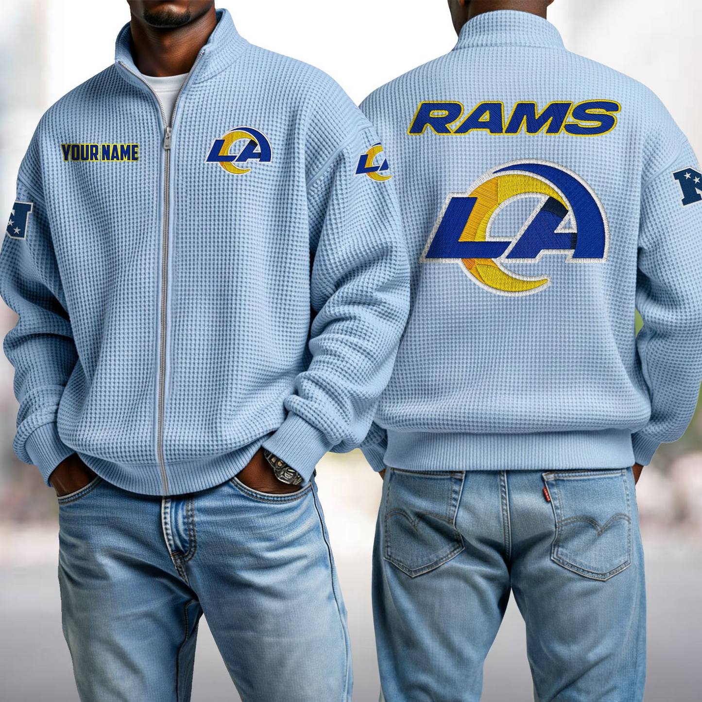 LAR x NFL Waffle Zip-Up Sweatshirt DatND DVT