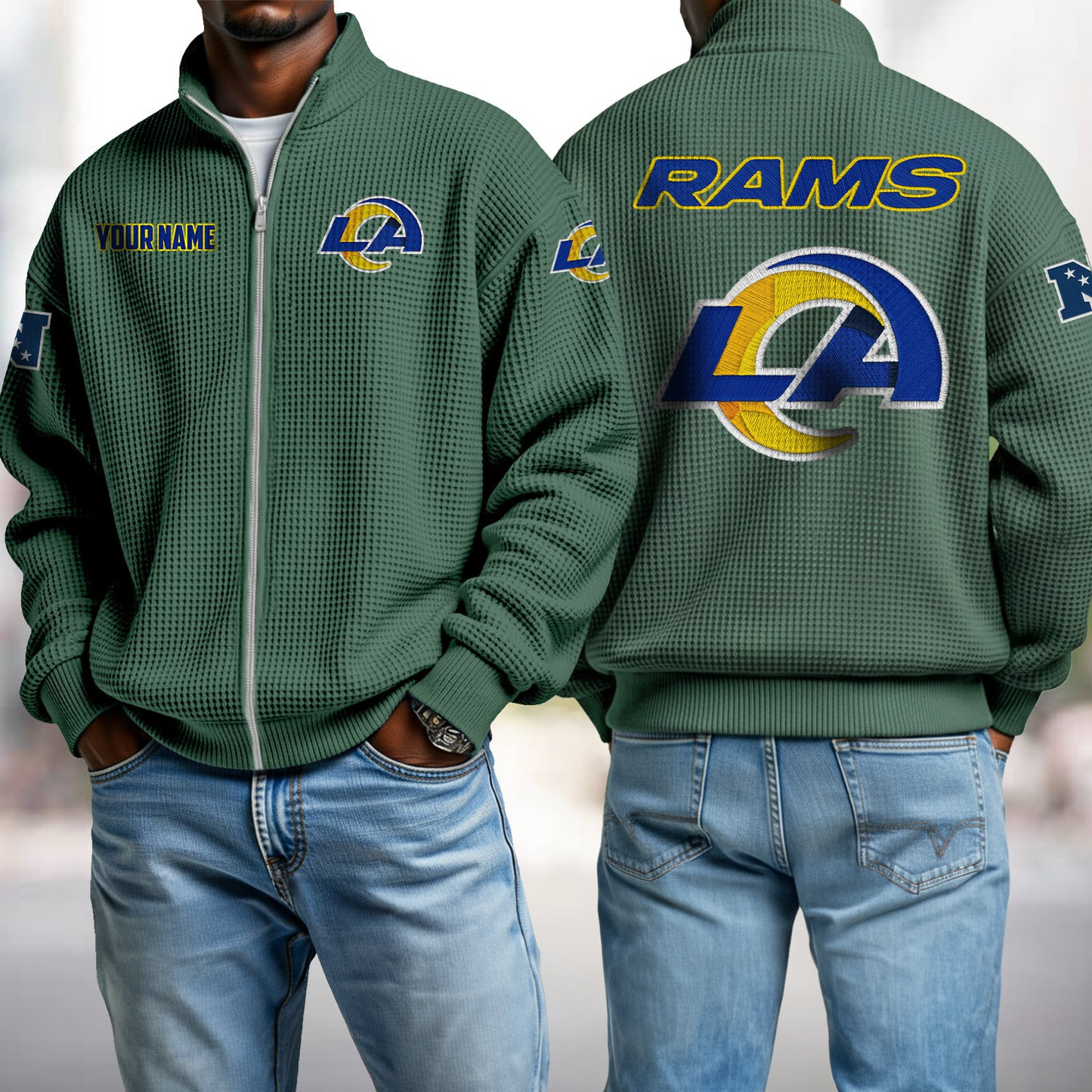 LAR x NFL Waffle Zip-Up Sweatshirt DatND DVT