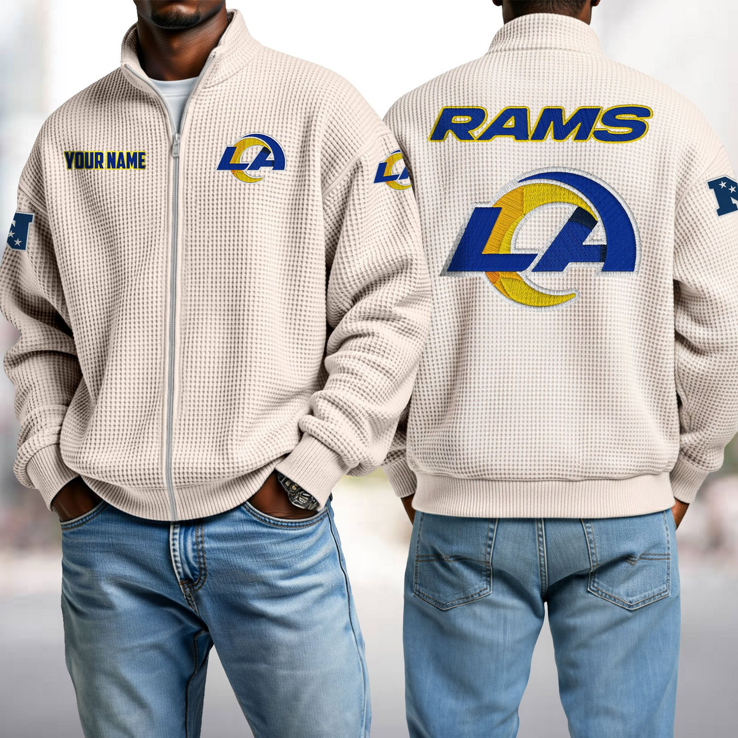 LAR x NFL Waffle Zip-Up Sweatshirt DatND DVT