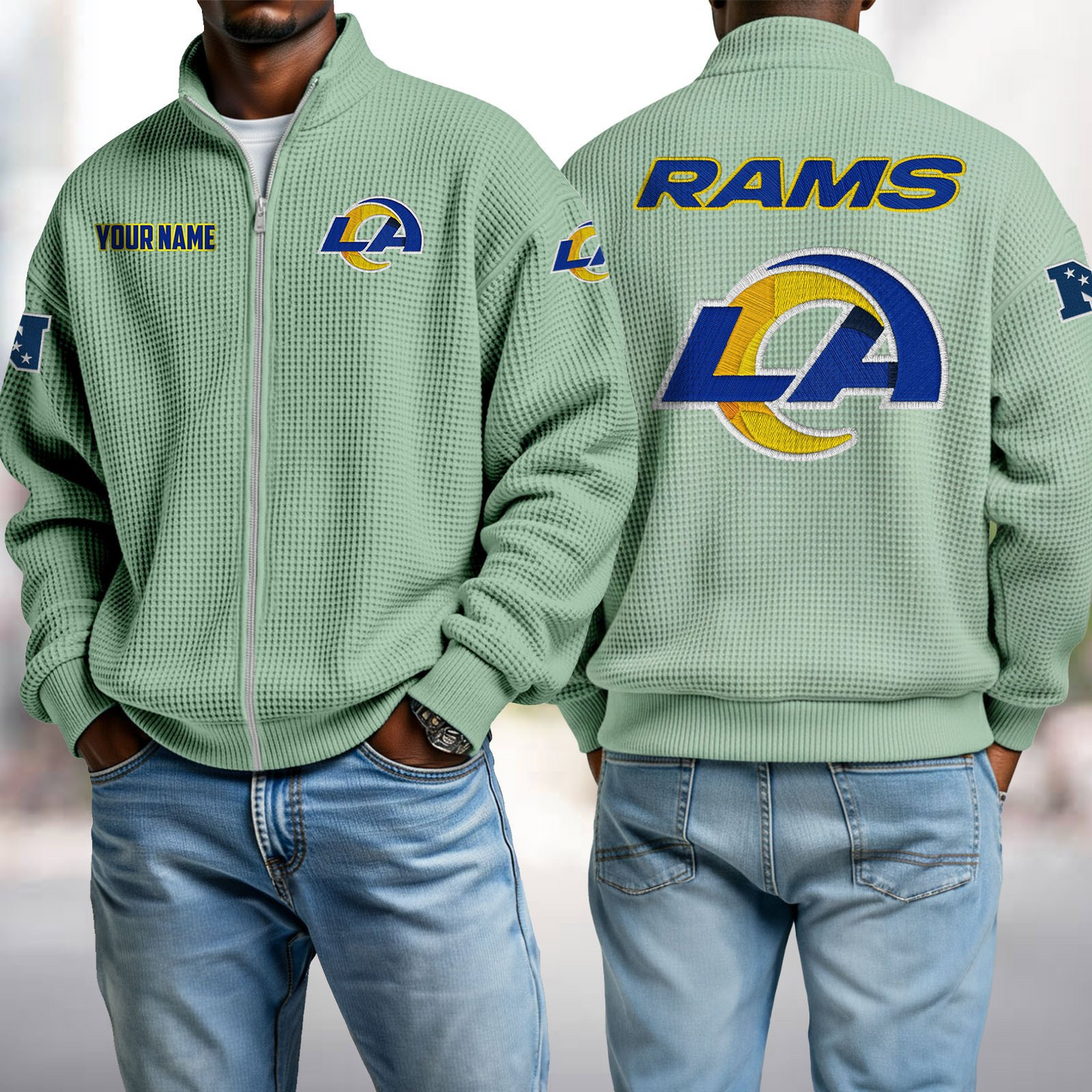 LAR x NFL Waffle Zip-Up Sweatshirt DatND DVT