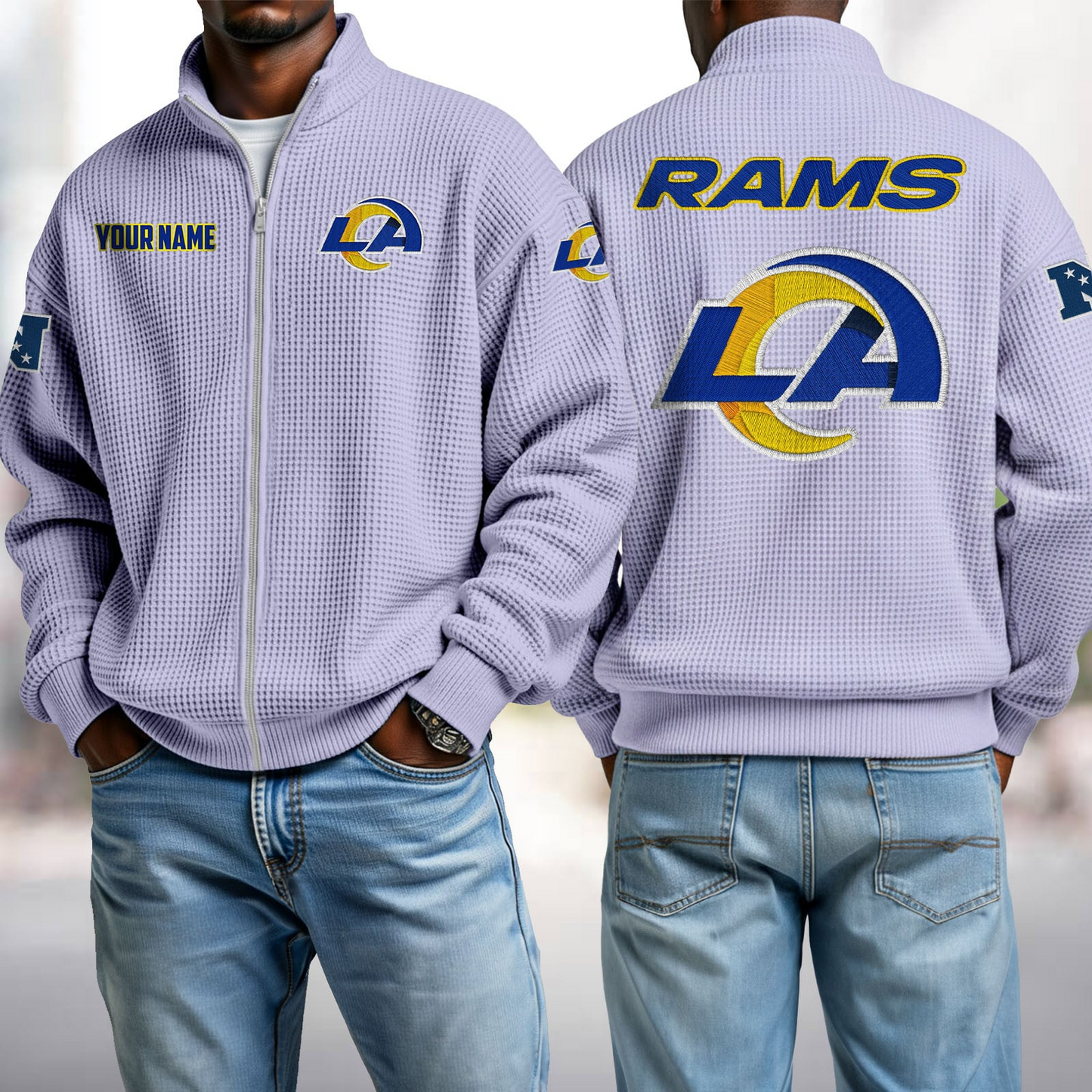 LAR x NFL Waffle Zip-Up Sweatshirt DatND DVT