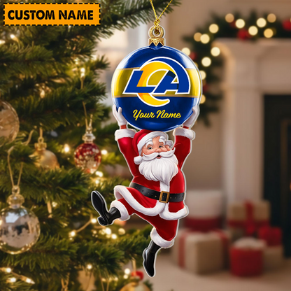 LAR x Personalized NFL Acrylic Ornament Christmas DATND TANTD