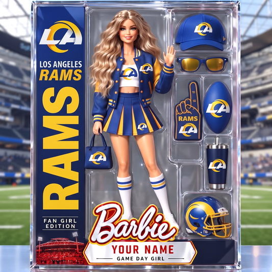 LAR x Personalized NFL Ken Acrylic Block Plaque Action Figure Box