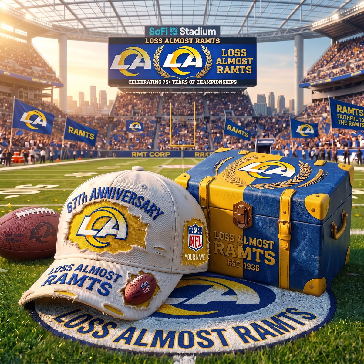 LAR x Premium NFL Fan Cap & Collector Box Set – Custom Name Edition 1209 V2