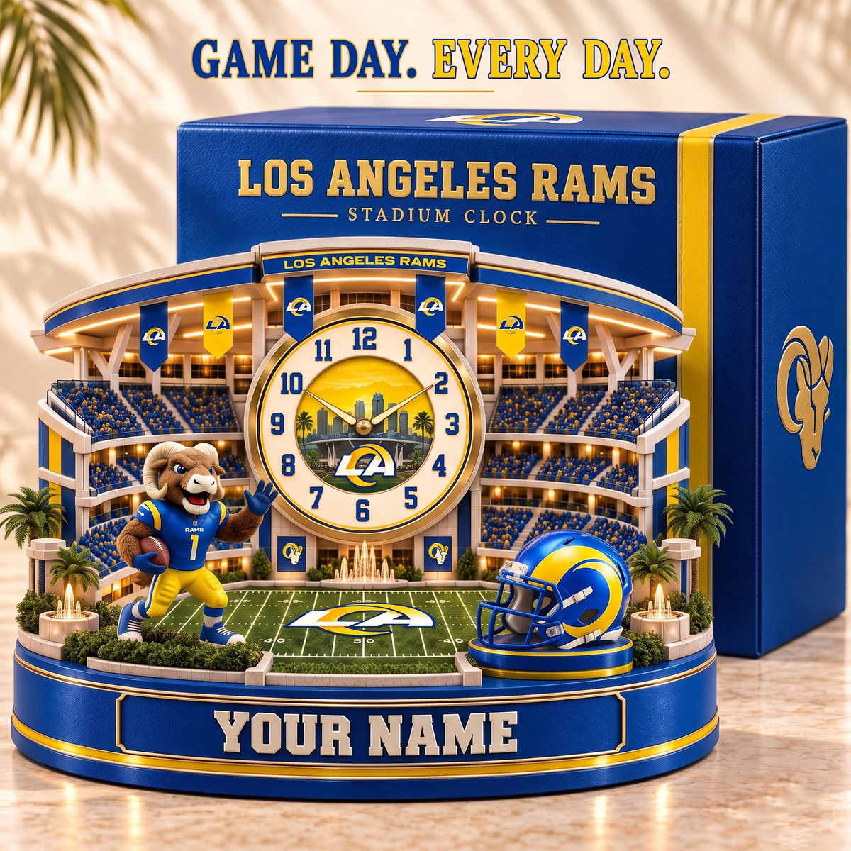 LAR x Premium NFL Home Decorative Table Clock