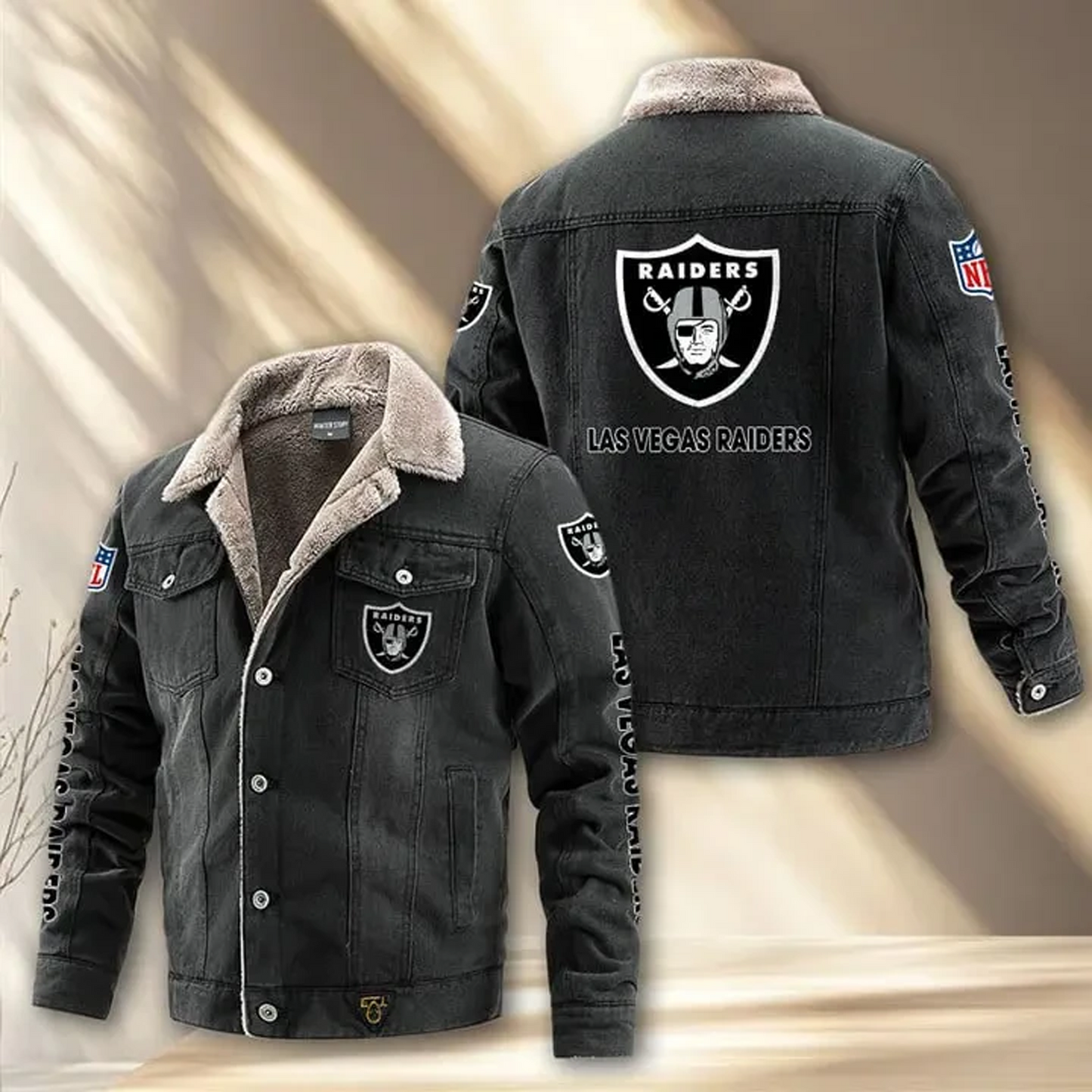 LV x NFL Fleece Lined Denim Jacket DatND DVT
