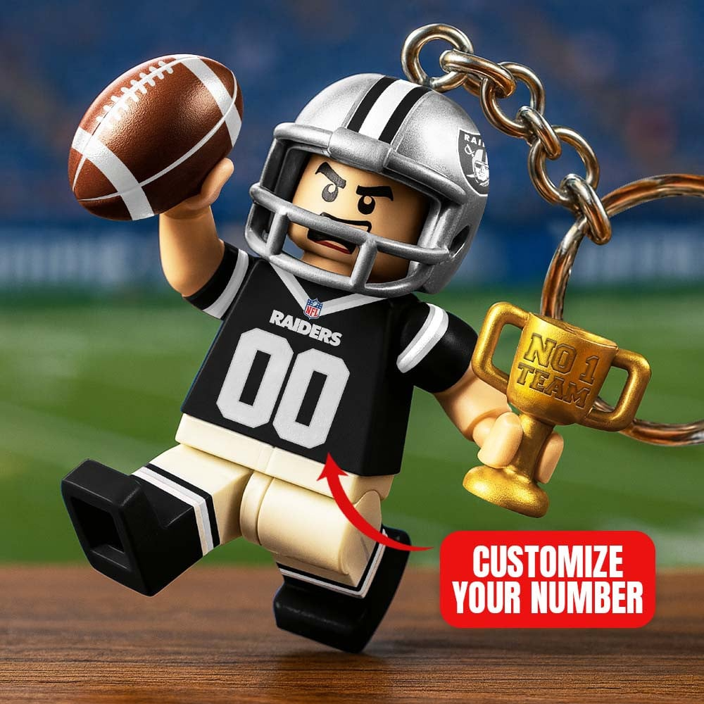 LVR Premium NFL Lego No. 1 Team Personalized Key Chain DDT NTL