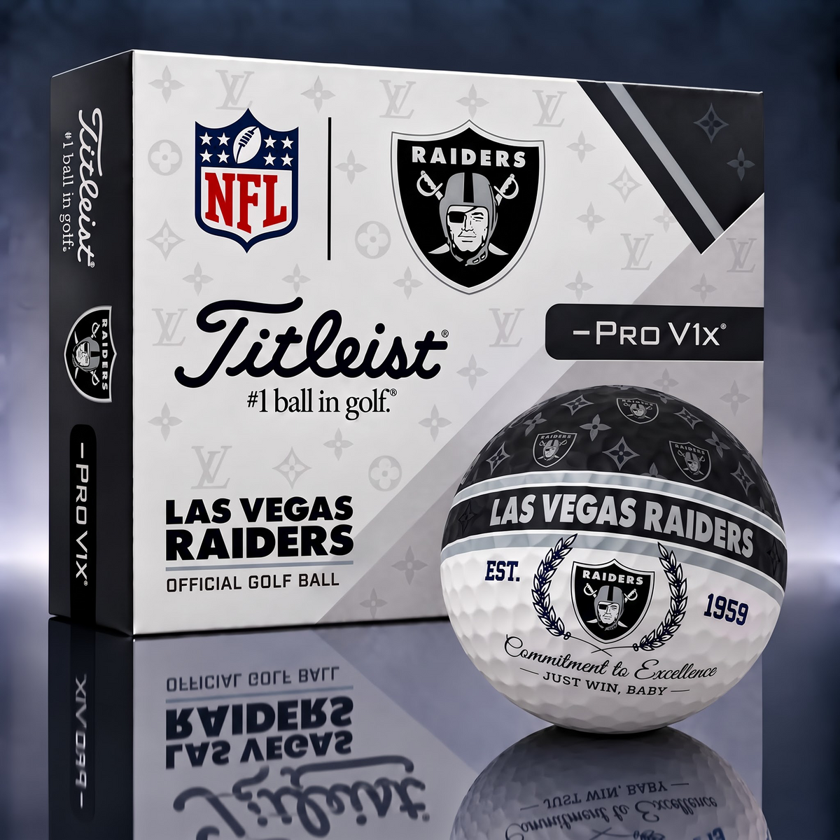 LVR x NFL Custom LV x Titleist Pro V1 Golf Balls Set