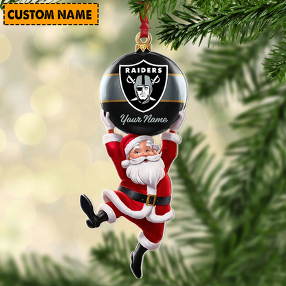LVR x Personalized NFL Acrylic Ornament Christmas DATND TANTD