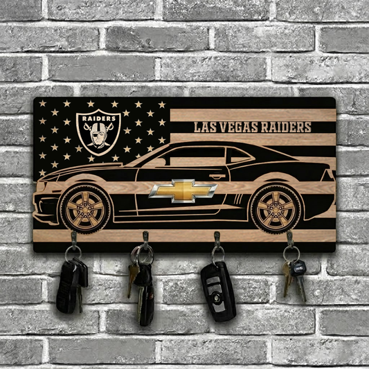 NFL x LV Team Camaro Z28 Wooden Key Holder HLP HLPHUONG